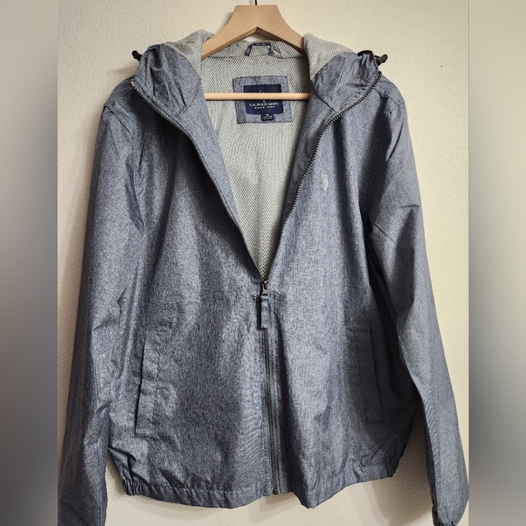U.S. Polo Assn. Other - US.POLO.ASSN. Gray Jacket for Men Medium Windbreaker